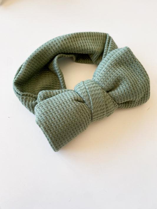 Top knot head band - Sage