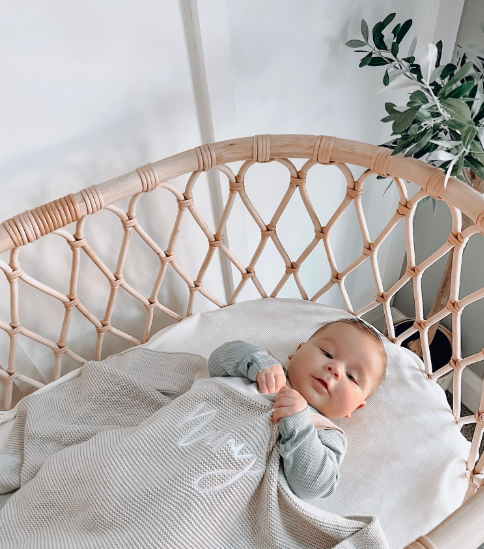 Personalised Baby Blanket - Grey